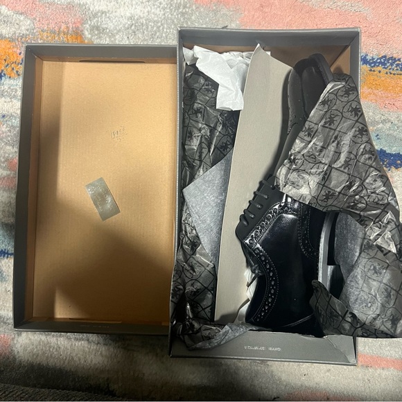 Stacy Adams Garrison Black Wingtip Oxford Shoes Size 10 - Picture 7 of 9